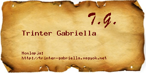 Trinter Gabriella névjegykártya